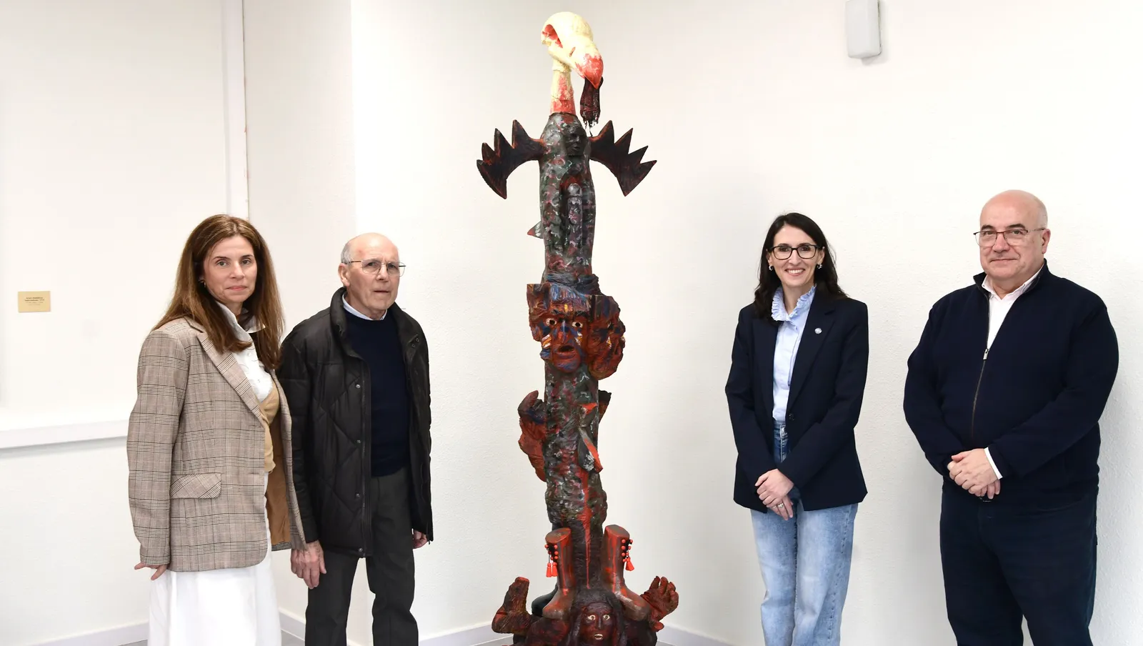 De esquerda a dereita, Beatriz Brage, Xoán Braxe, Rosa Crujeiras e Xoán Doldán. FOTO: Santi Alvite