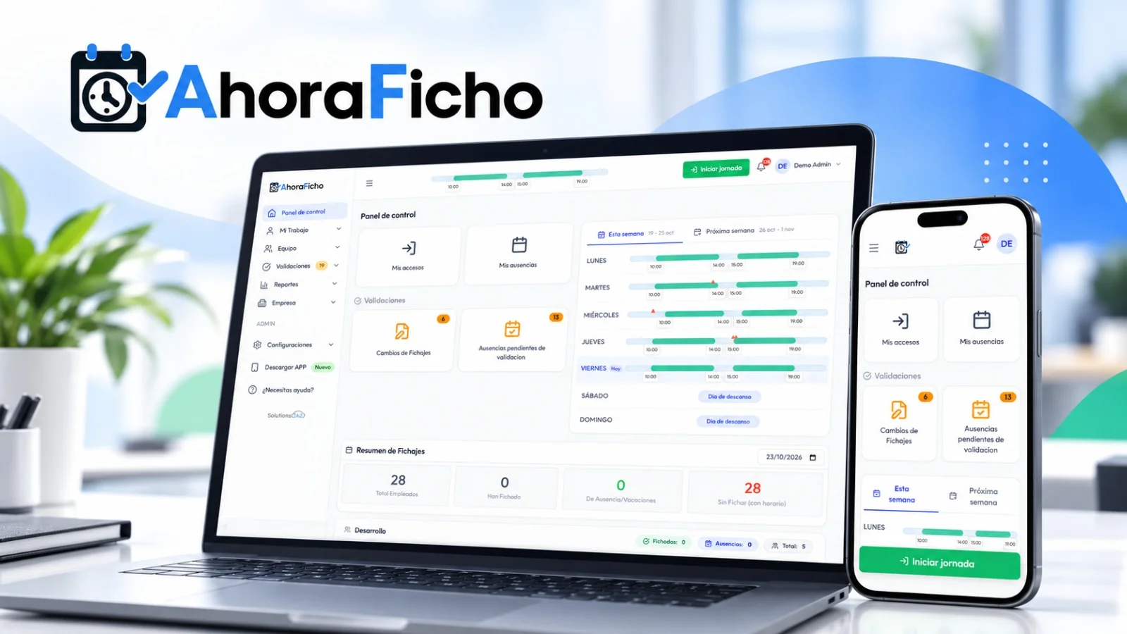 Agora Ficho simplifica o control horario das pemes con plans dende 120 euros ao ano