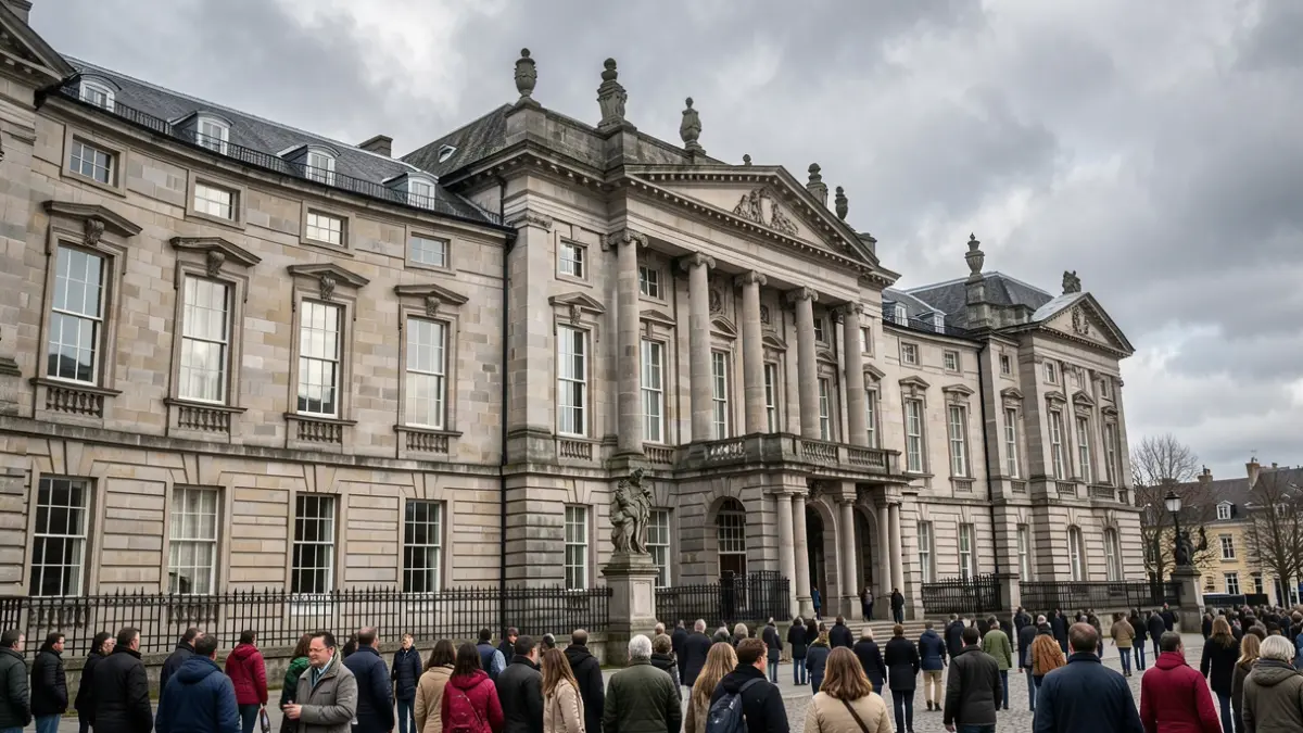 Generic image of a Galician granite university building under a cloudy sky.