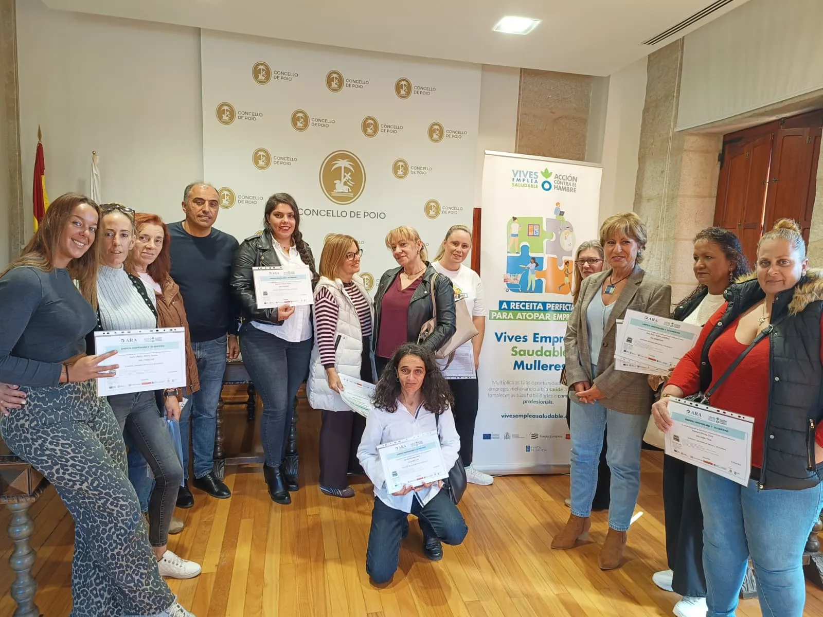 Clausura curso limpeza hospitalaria en Poio con 14 novas profesionais