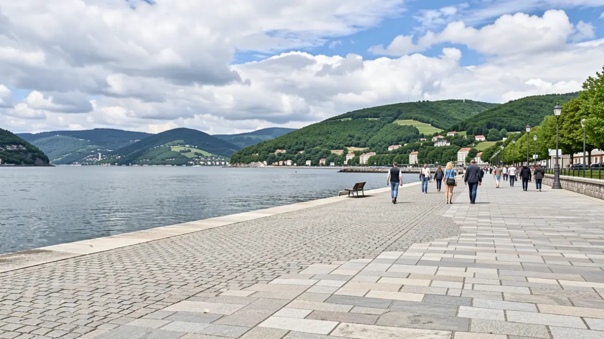 Generic image of a waterfront promenade restored for public use.