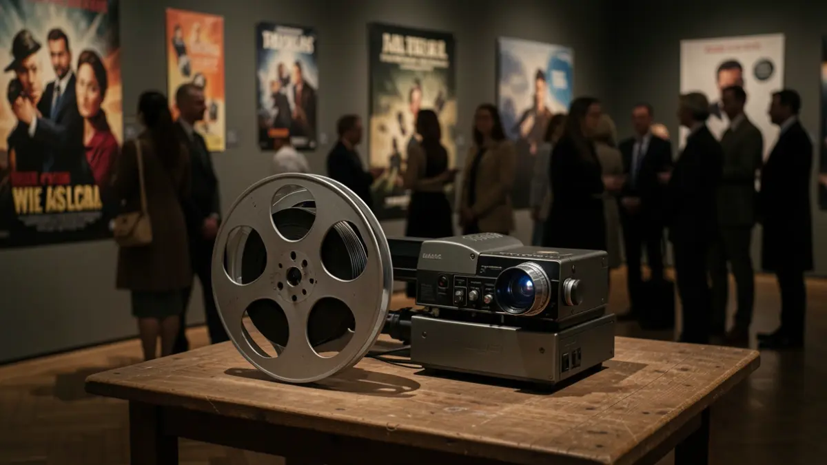 Imagen genérica de equipo de cine antiguo.