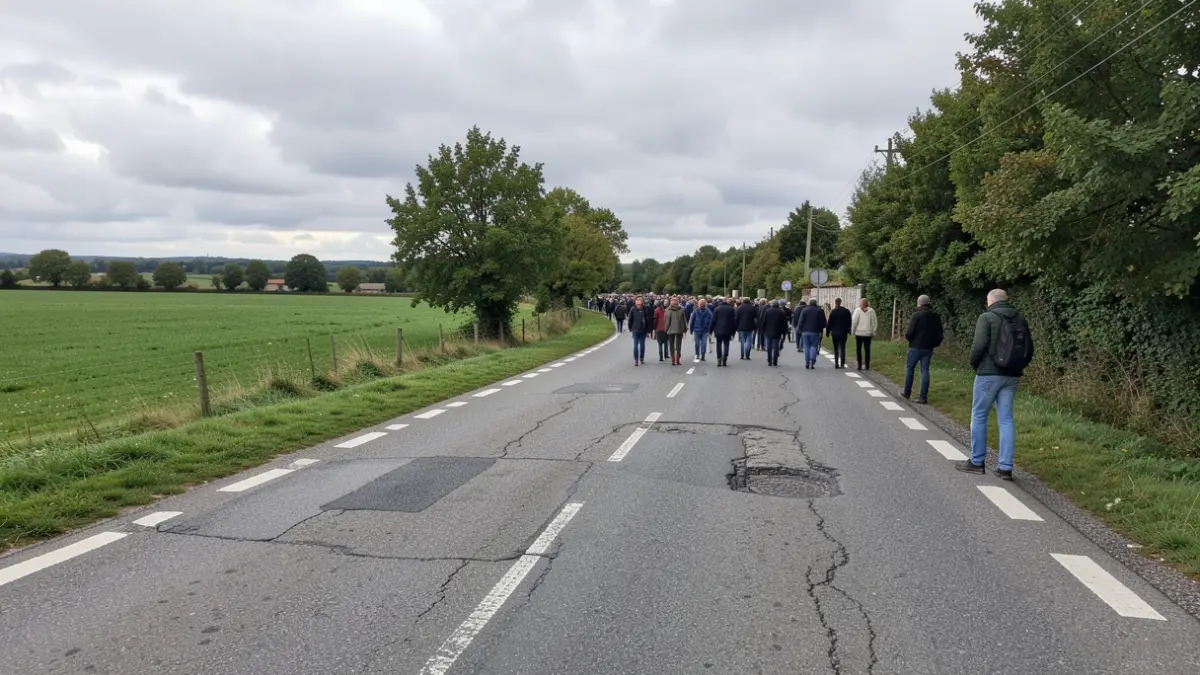 Generic image of a rural Galician road undergoing improvement works.