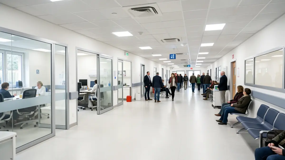 Imaxe xenérica dunha área de urxencias hospitalaria reorganizada con novas consultas e zonas de espera.