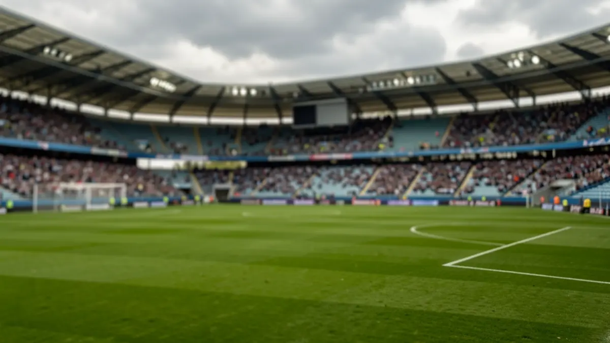 Imaxe xenérica dun estadio de fútbol baleiro.