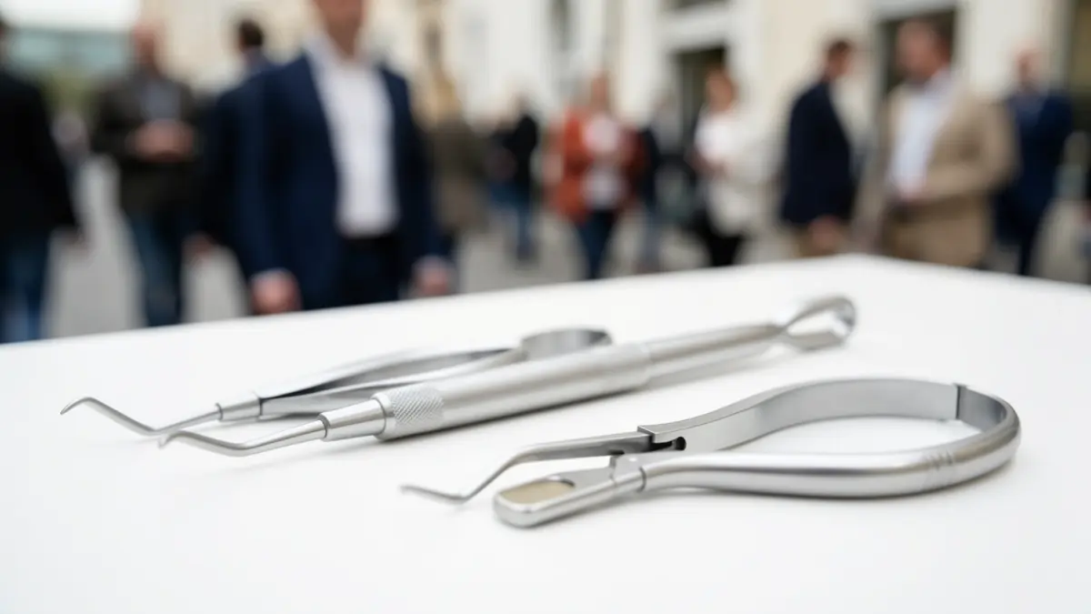 Generic image of dental hygiene instruments on a white surface.