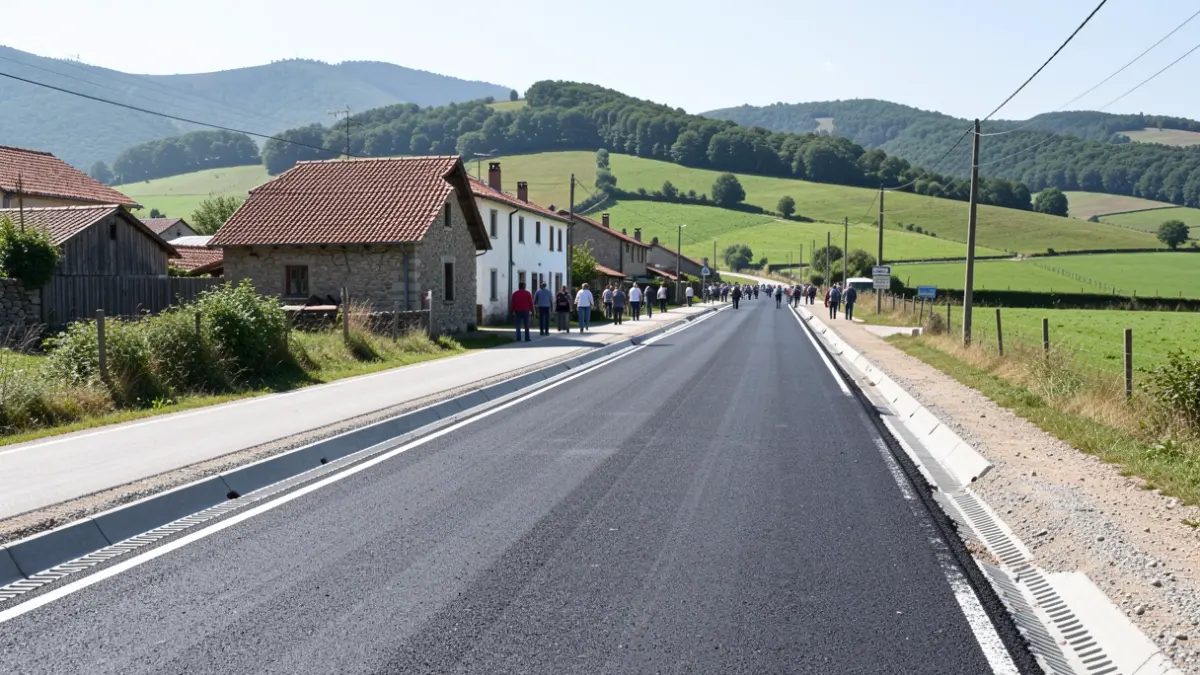 Imaxe xenérica de mellora dun camiño rural en Galicia.