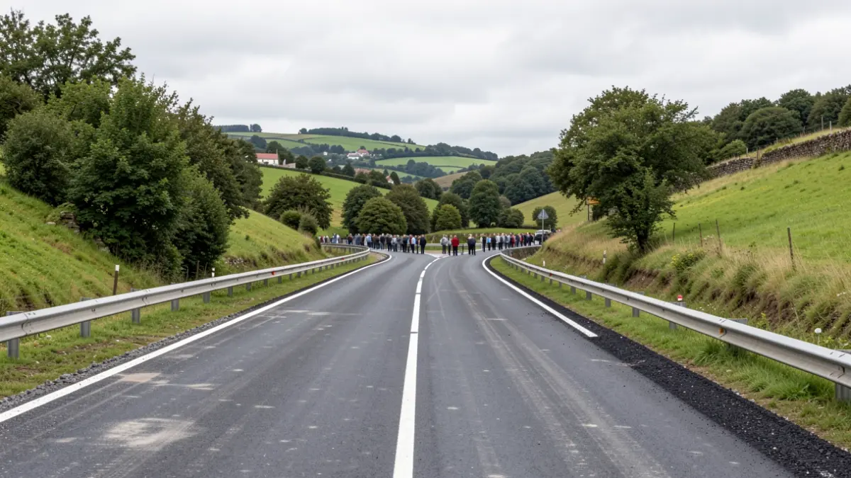 Generic image of a Galician regional road undergoing improvement works.