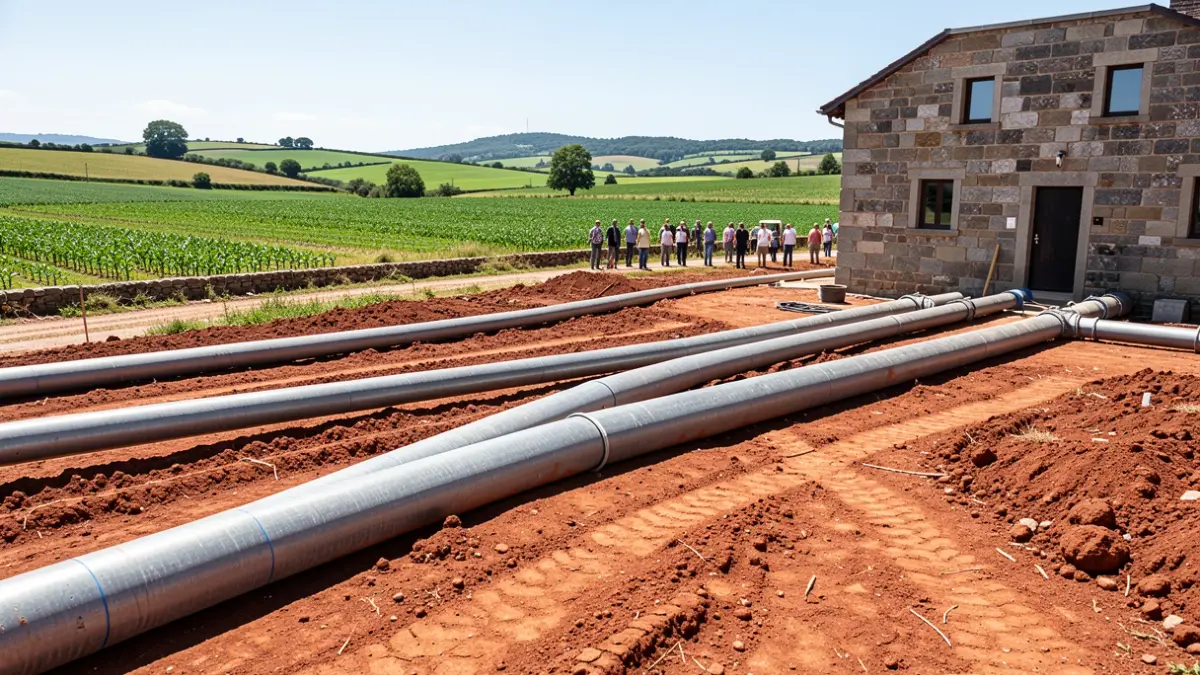 Imagen genérica de obras de construcción en terreno gallego.